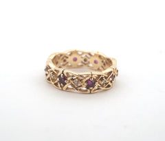 Ladies 14CT Yellow Gold Givenchy Ruby & Diamond Ring - 506441