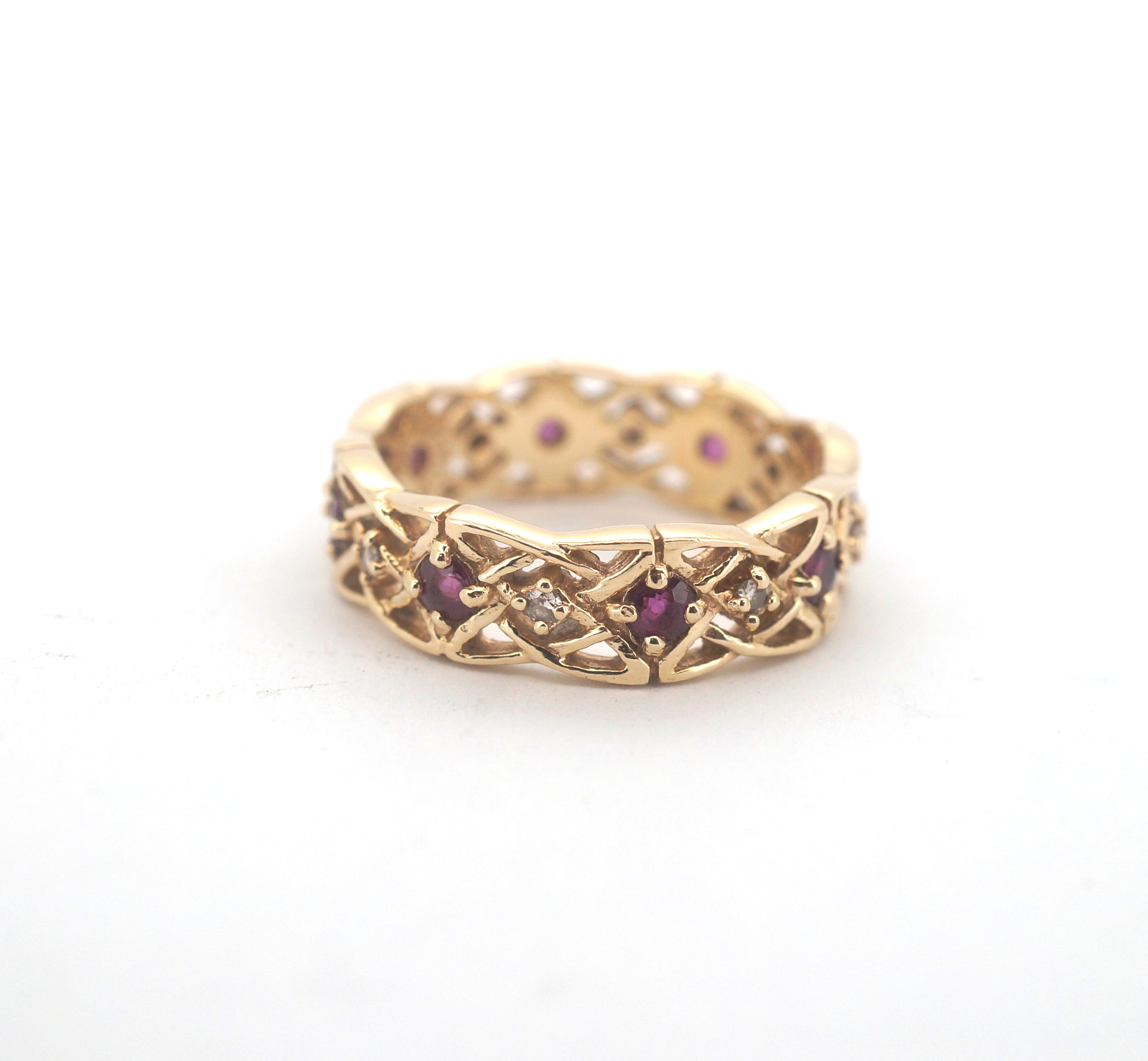 Ladies 14CT Yellow Gold Givenchy Ruby & Diamond Ring - 506441