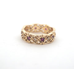 Ladies 14CT Yellow Gold Givenchy Ruby & Diamond Ring - 506441