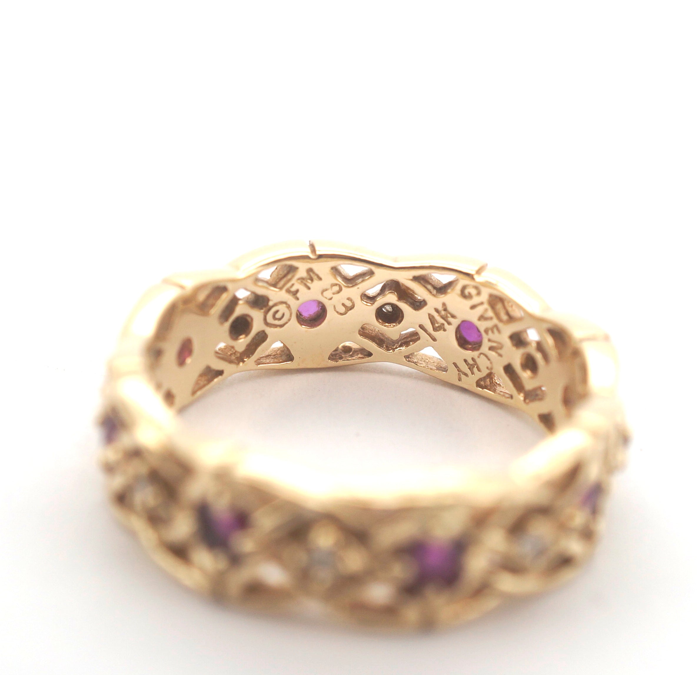 Ladies 14CT Yellow Gold Givenchy Ruby & Diamond Ring - 506441