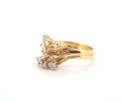 Ladies 18CT Yellow Gold Diamond Ring Set (Size: O) - 506442