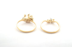 Ladies 18CT Yellow Gold Diamond Ring Set (Size: O) - 506442