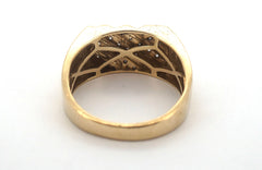 Men's 9ct Yellow Gold 23 Diamond Dress Ring (Size W) - 507959