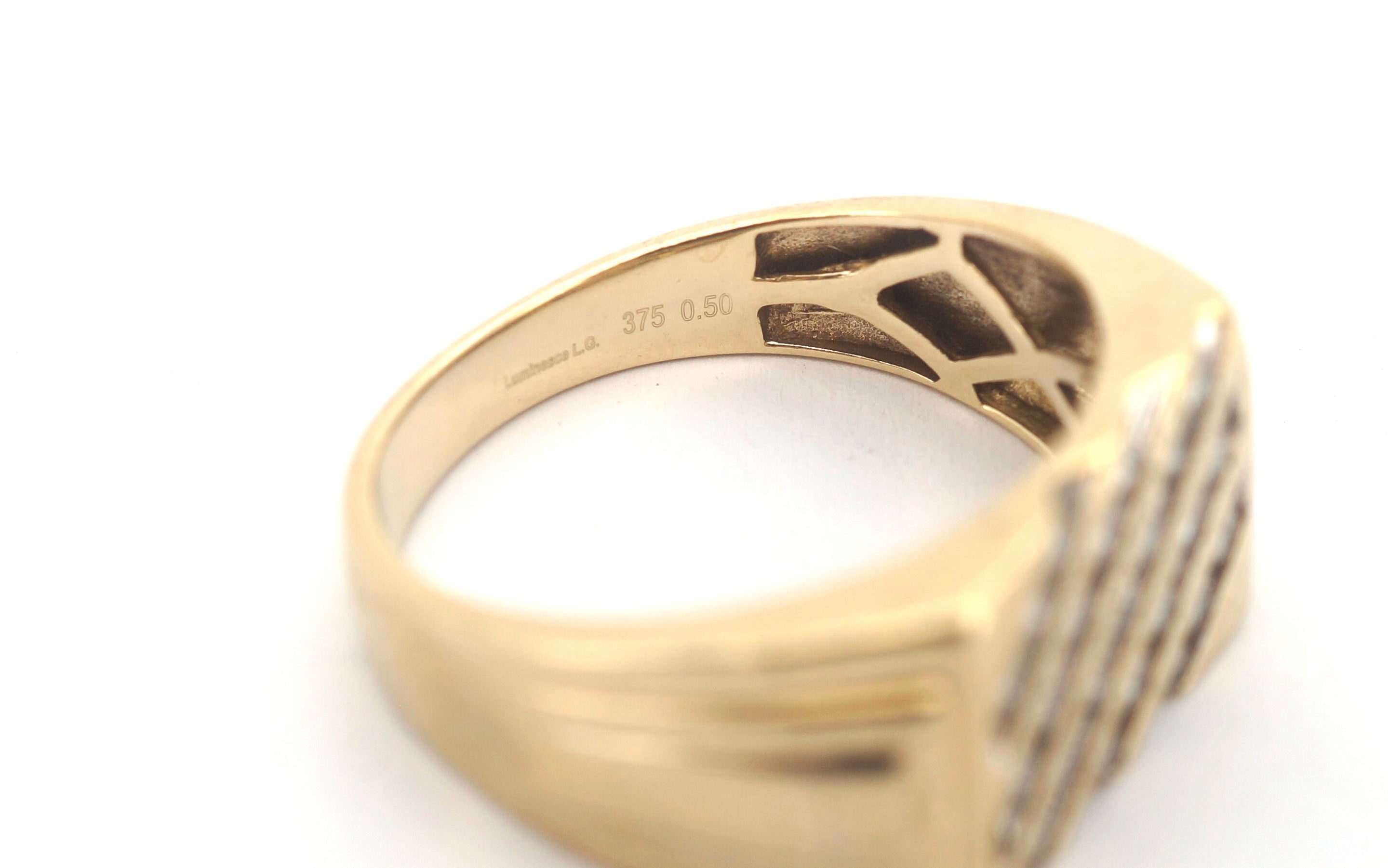 Men's 9ct Yellow Gold 23 Diamond Dress Ring (Size W) - 507959