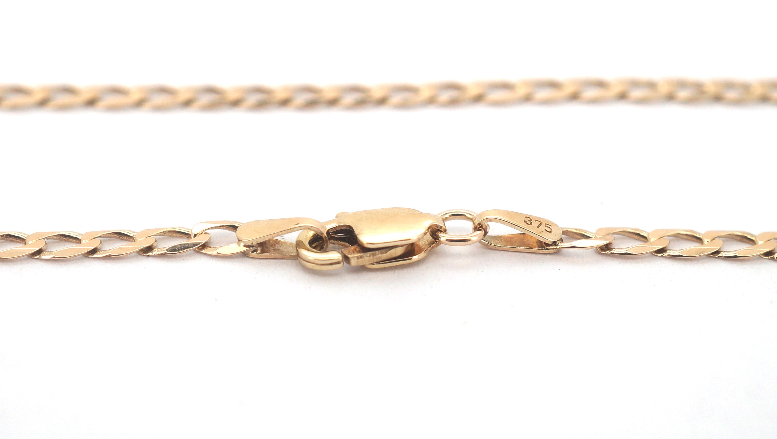 9ct Yellow Gold Flat Curb Link Necklace (57cm) - 506882