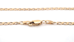 9ct Yellow Gold Flat Curb Link Necklace (57cm) - 506882