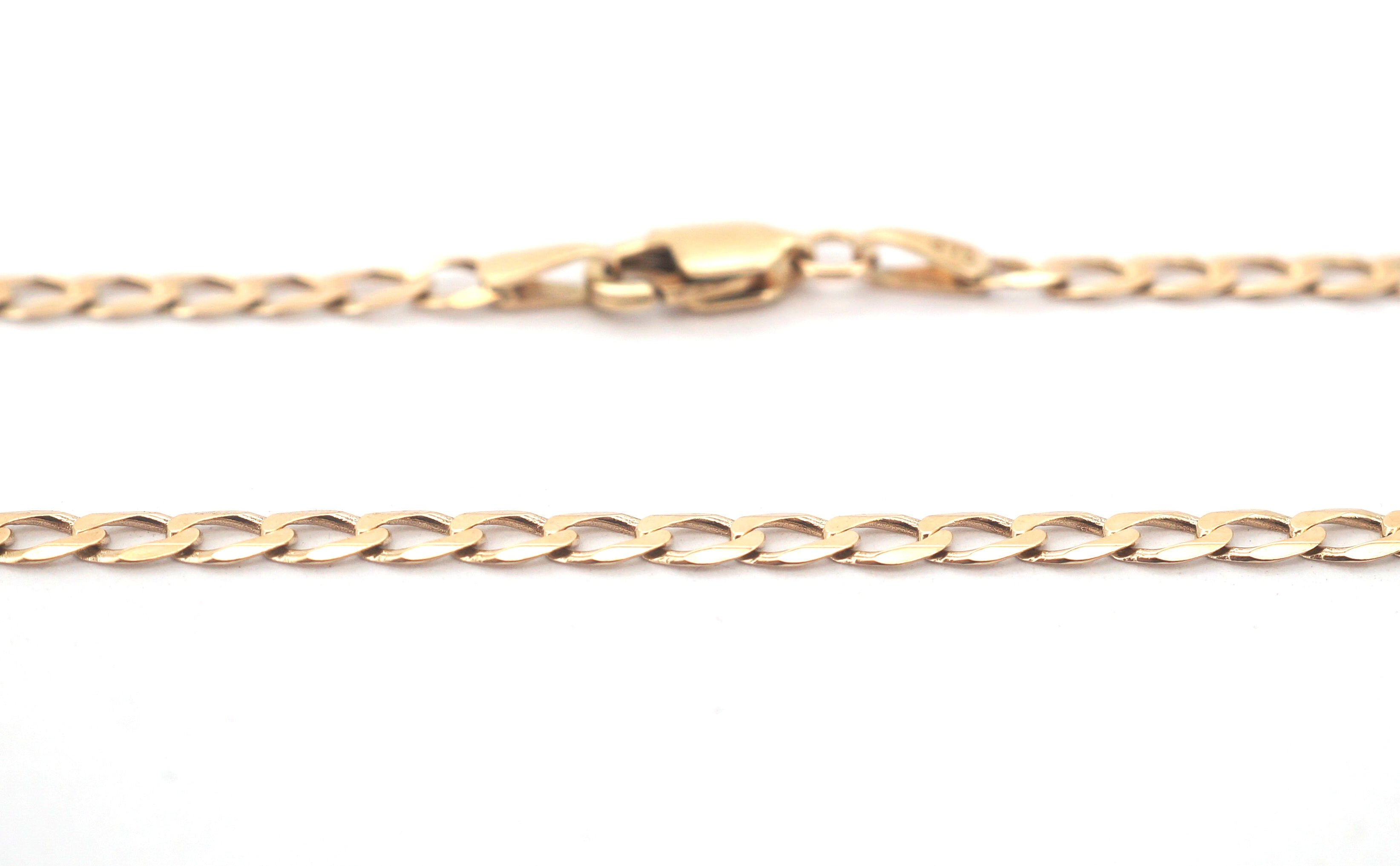 9ct Yellow Gold Flat Curb Link Necklace (57cm) - 506882