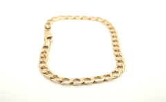 9ct Yellow Gold Curb Link Bracelet (23cm) - 502780