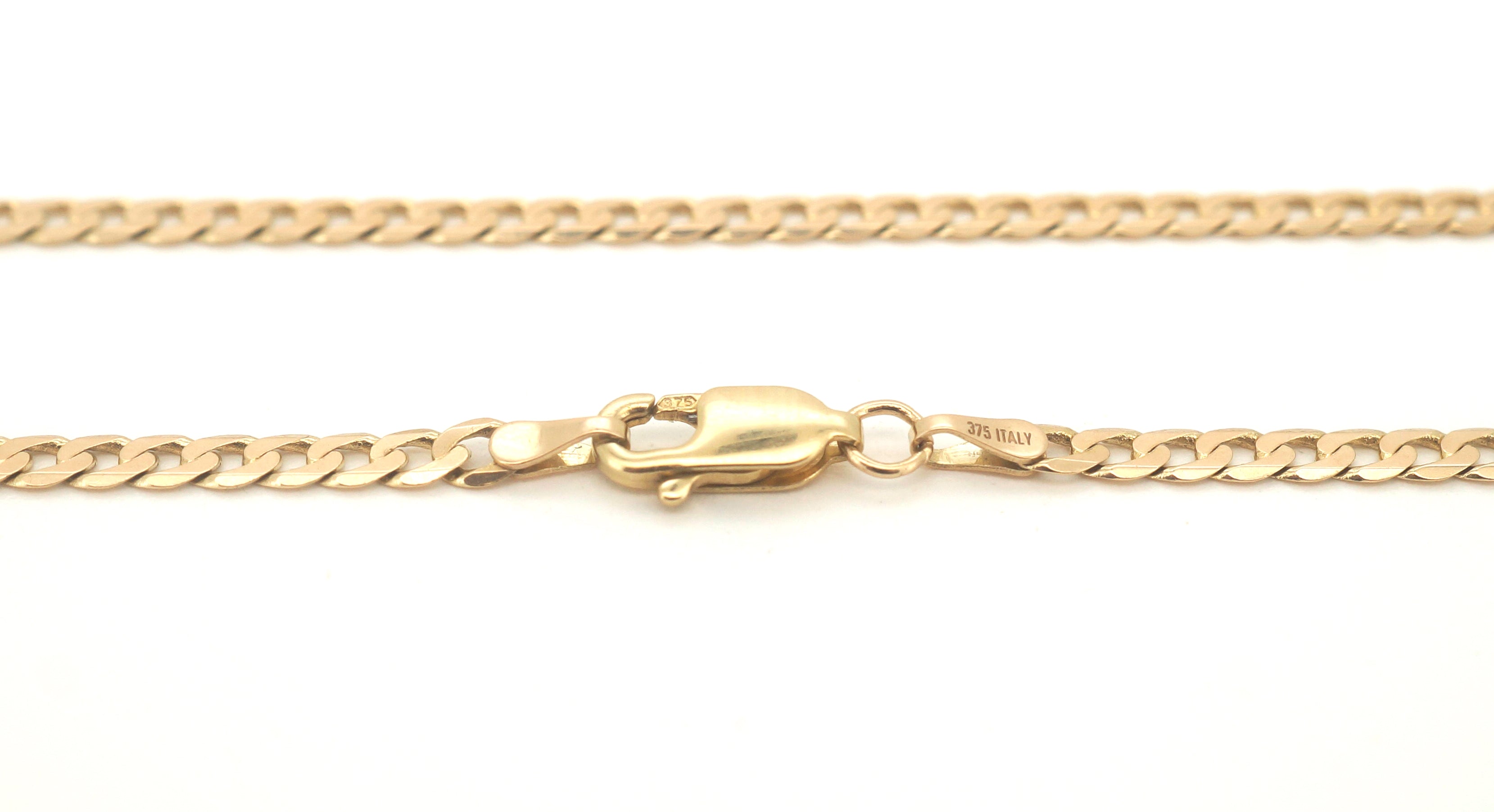 9ct Yellow Gold Necklace with 9ct "18" Key Pendant - 502632