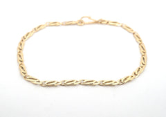 Ladies 14ct Yellow Gold Infinity Link Bracelet (21cm) - 507665