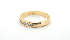Unisex 18ct Yellow Gold & Diamond Eternity Ring (Size M1/2) - 506204