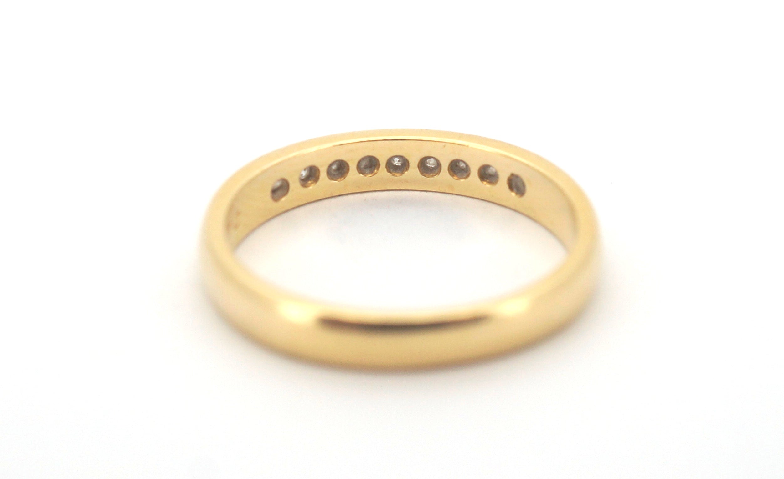 Unisex 18ct Yellow Gold & Diamond Eternity Ring (Size M1/2) - 506204