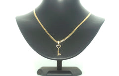 9ct Yellow Gold Necklace with 9ct "18" Key Pendant - 502632