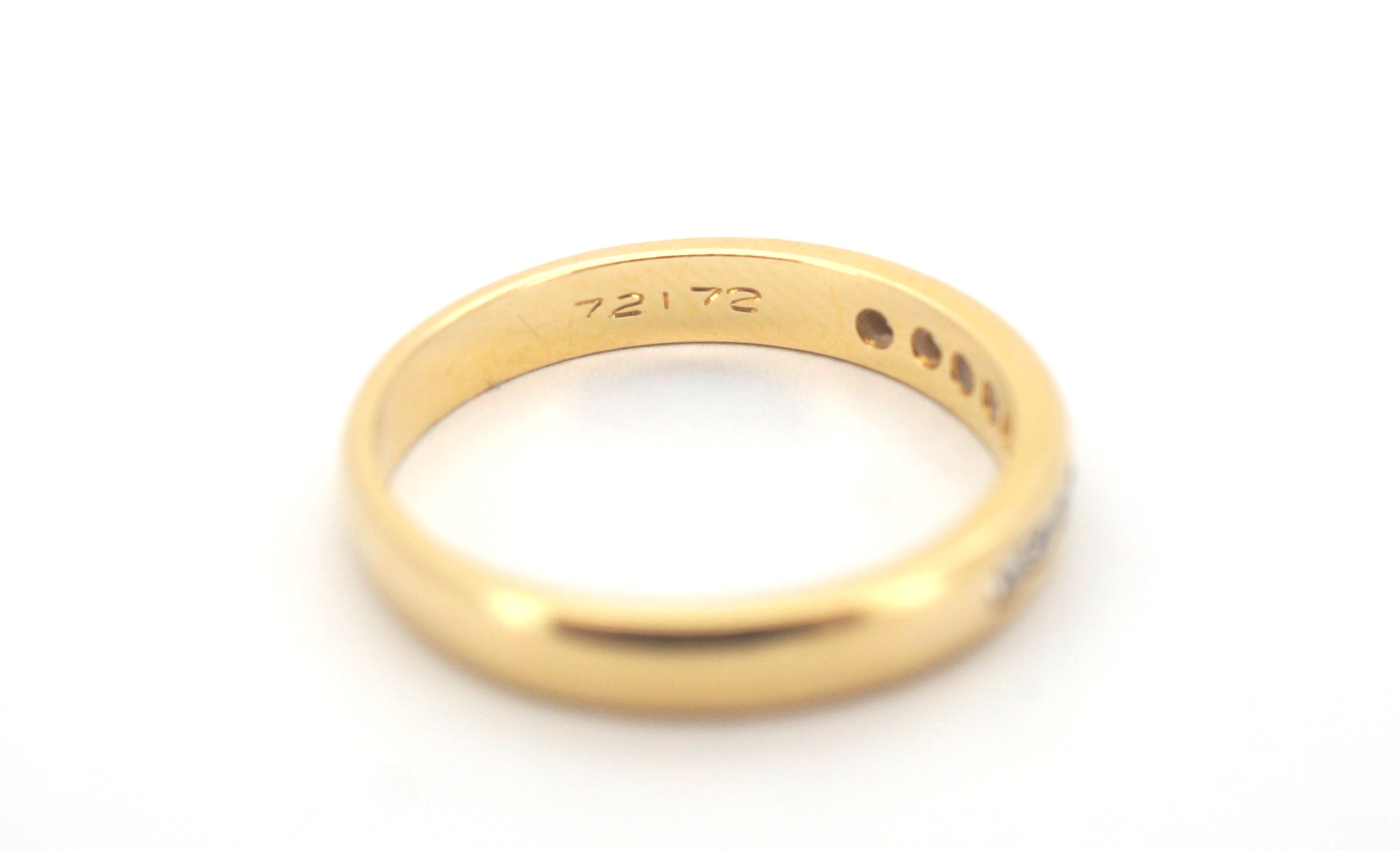 Unisex 18ct Yellow Gold & Diamond Eternity Ring (Size M1/2) - 506204