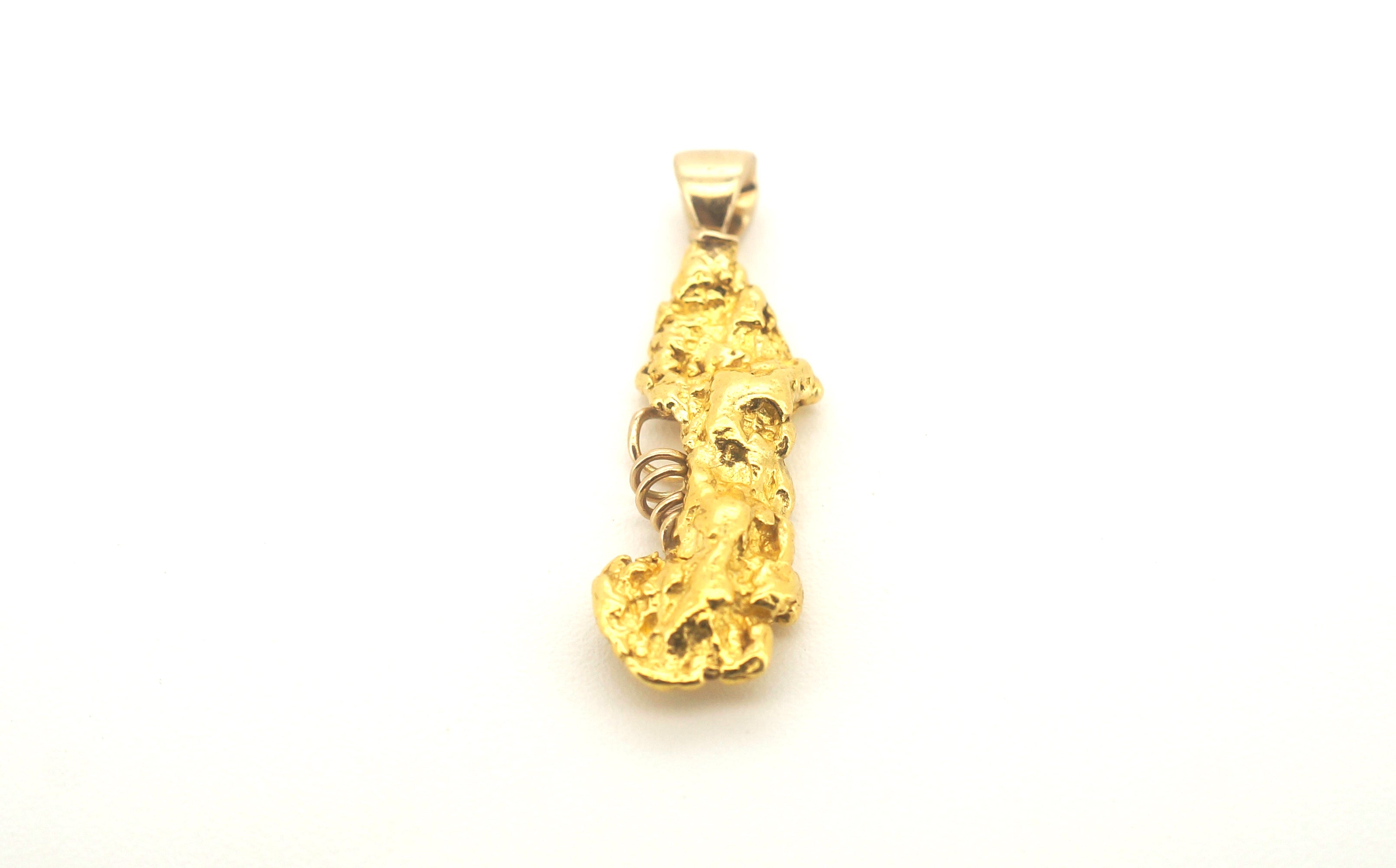 22ct Yellow Gold Solid Nugget Pendant - 502322