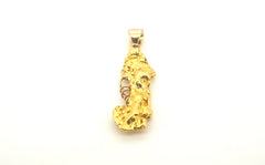 22ct Yellow Gold Solid Nugget Pendant - 502322