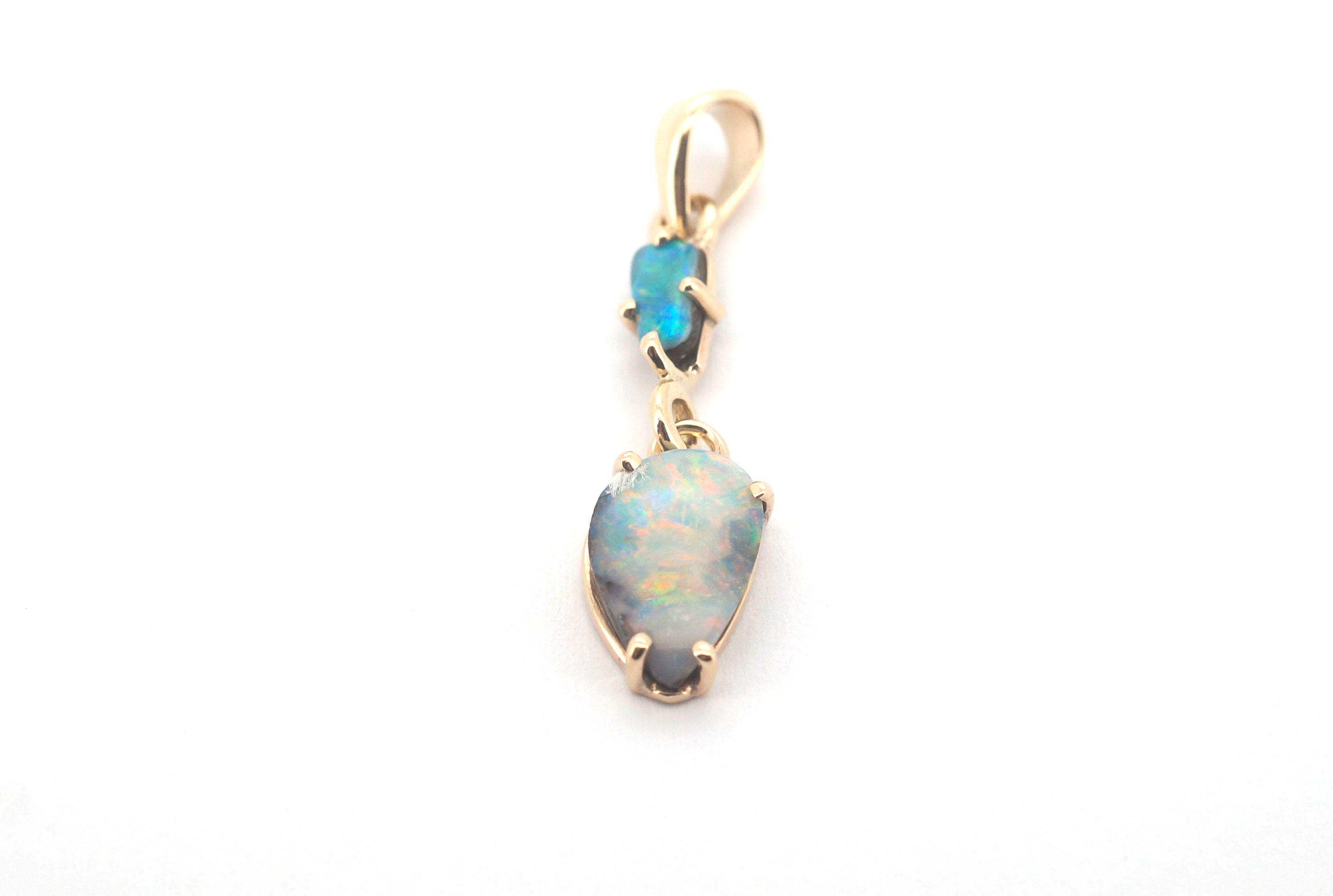 9ct Yellow Gold & Australian Boulder Opal Pendant - 504242