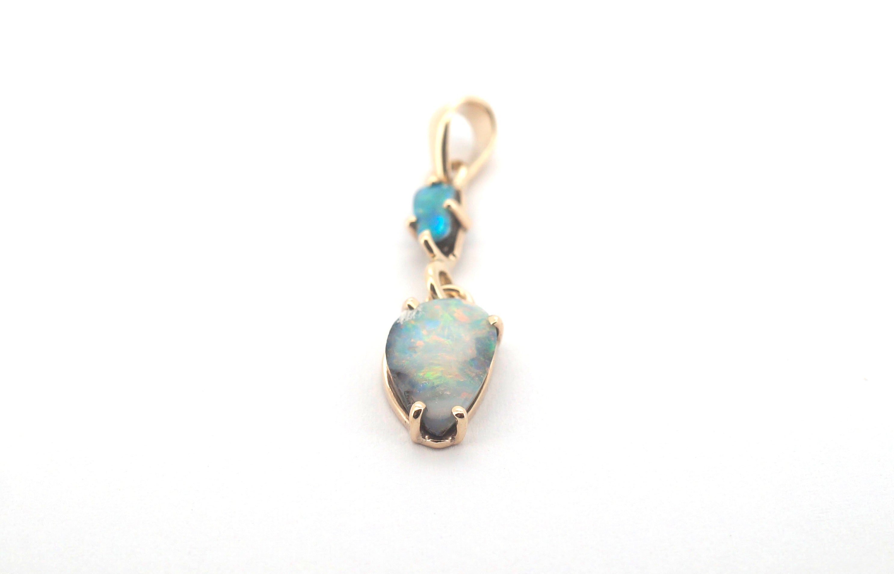 9ct Yellow Gold & Australian Boulder Opal Pendant - 504242
