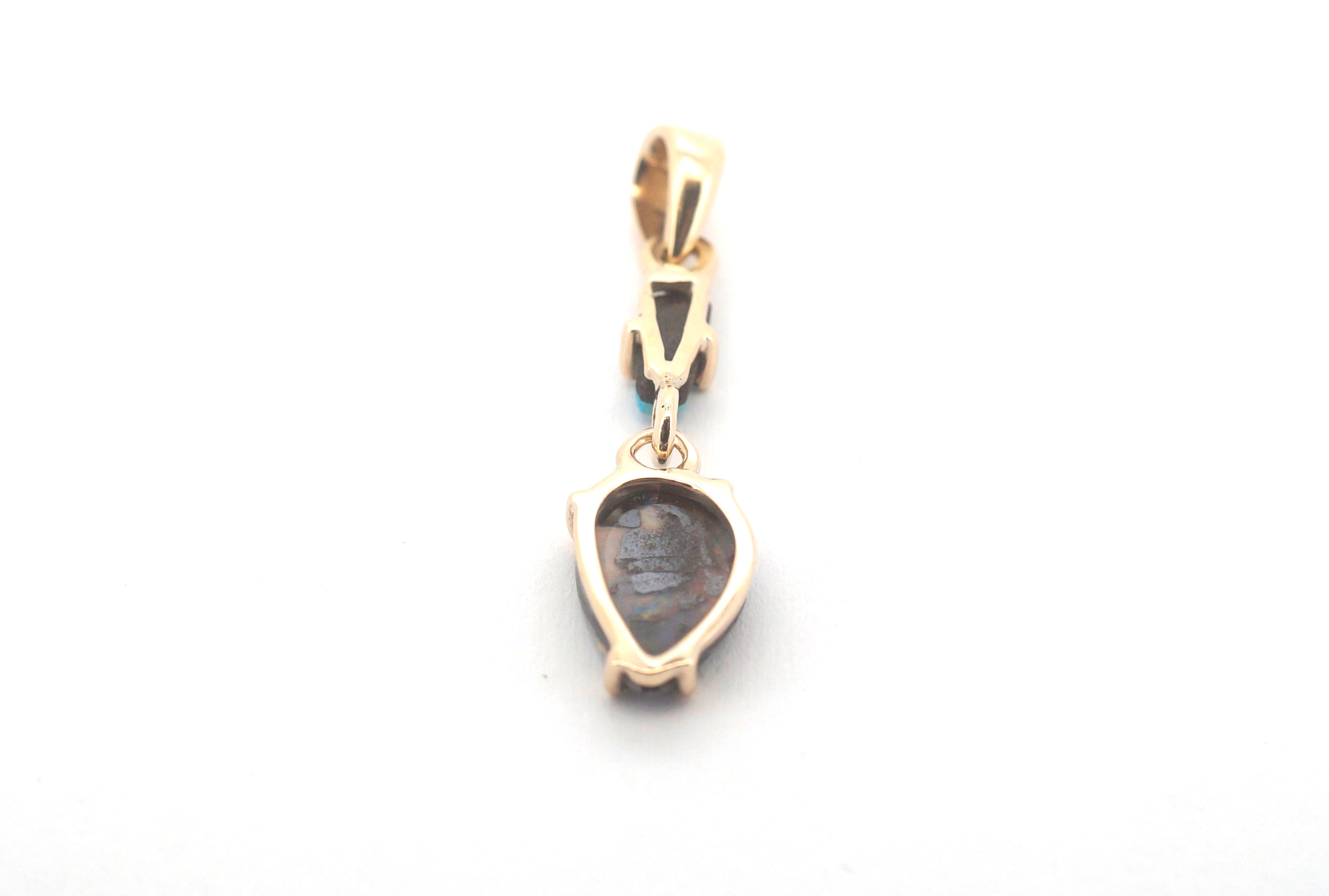 9ct Yellow Gold & Australian Boulder Opal Pendant - 504242