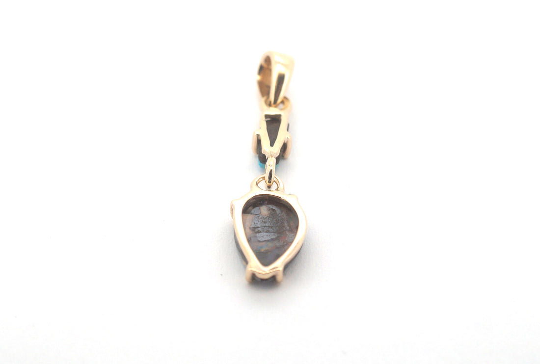 9ct Yellow Gold & Australian Boulder Opal Pendant - 504242