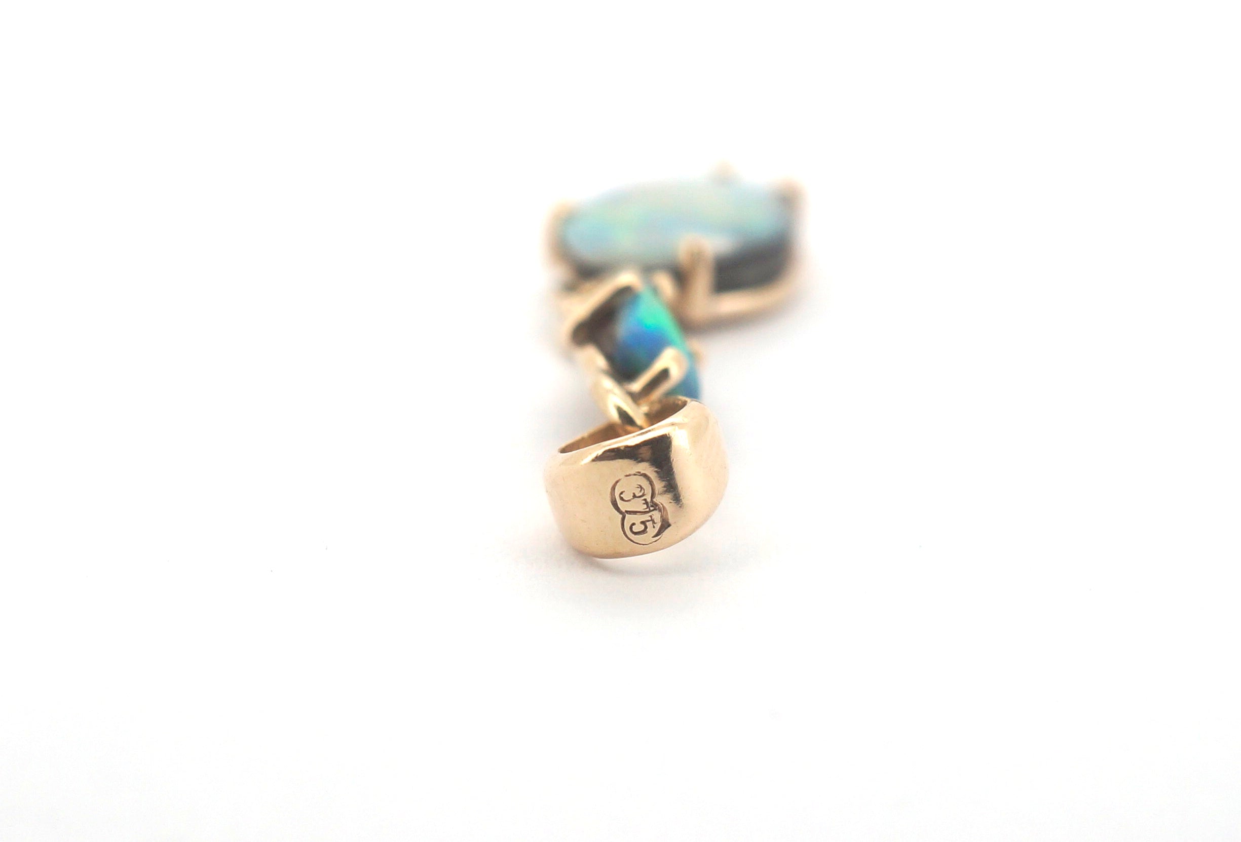 9ct Yellow Gold & Australian Boulder Opal Pendant - 504242