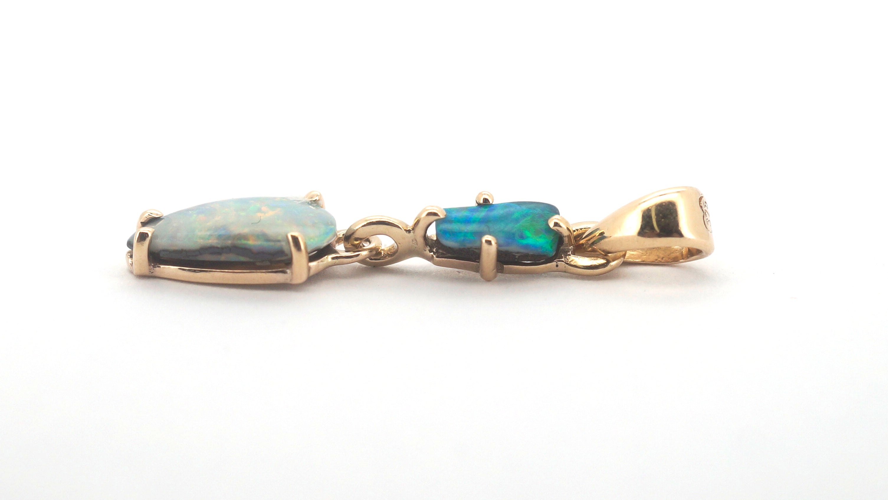 9ct Yellow Gold & Australian Boulder Opal Pendant - 504242