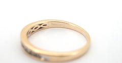 Unisex 9ct Yellow gold Straight Set Diamond Eternity Ring (Size R) - 505556