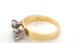 18ct Yellow & White Gold Toi Et Moi Ring (Size L 1/2) - 506208