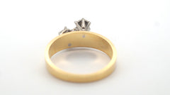 18ct Yellow & White Gold Toi Et Moi Ring (Size L 1/2) - 506208
