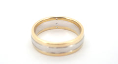 Mens 9ct Two-Tone Diamond Ring (Size Y) - 508242