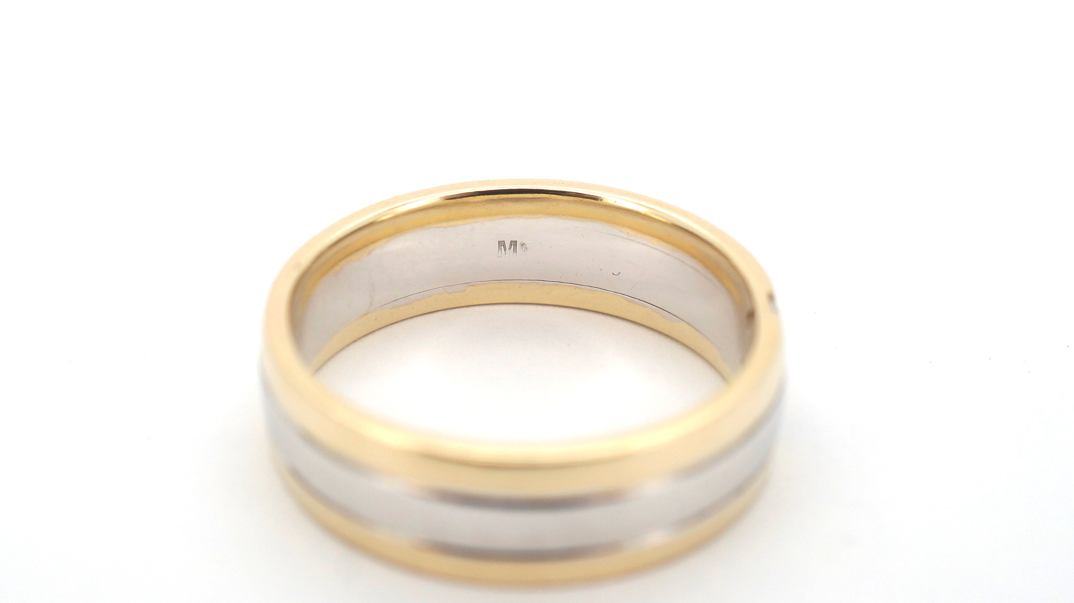 Mens 9ct Two-Tone Diamond Ring (Size Y) - 508242