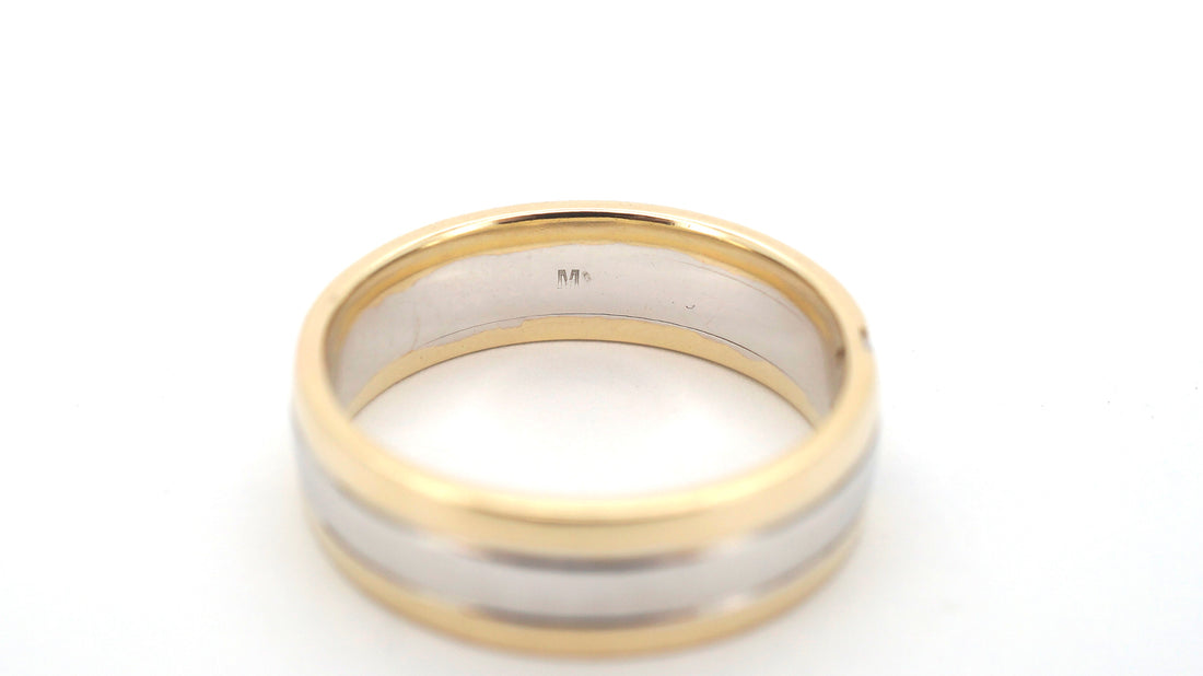 Mens 9ct Two-Tone Diamond Ring (Size Y) - 508242