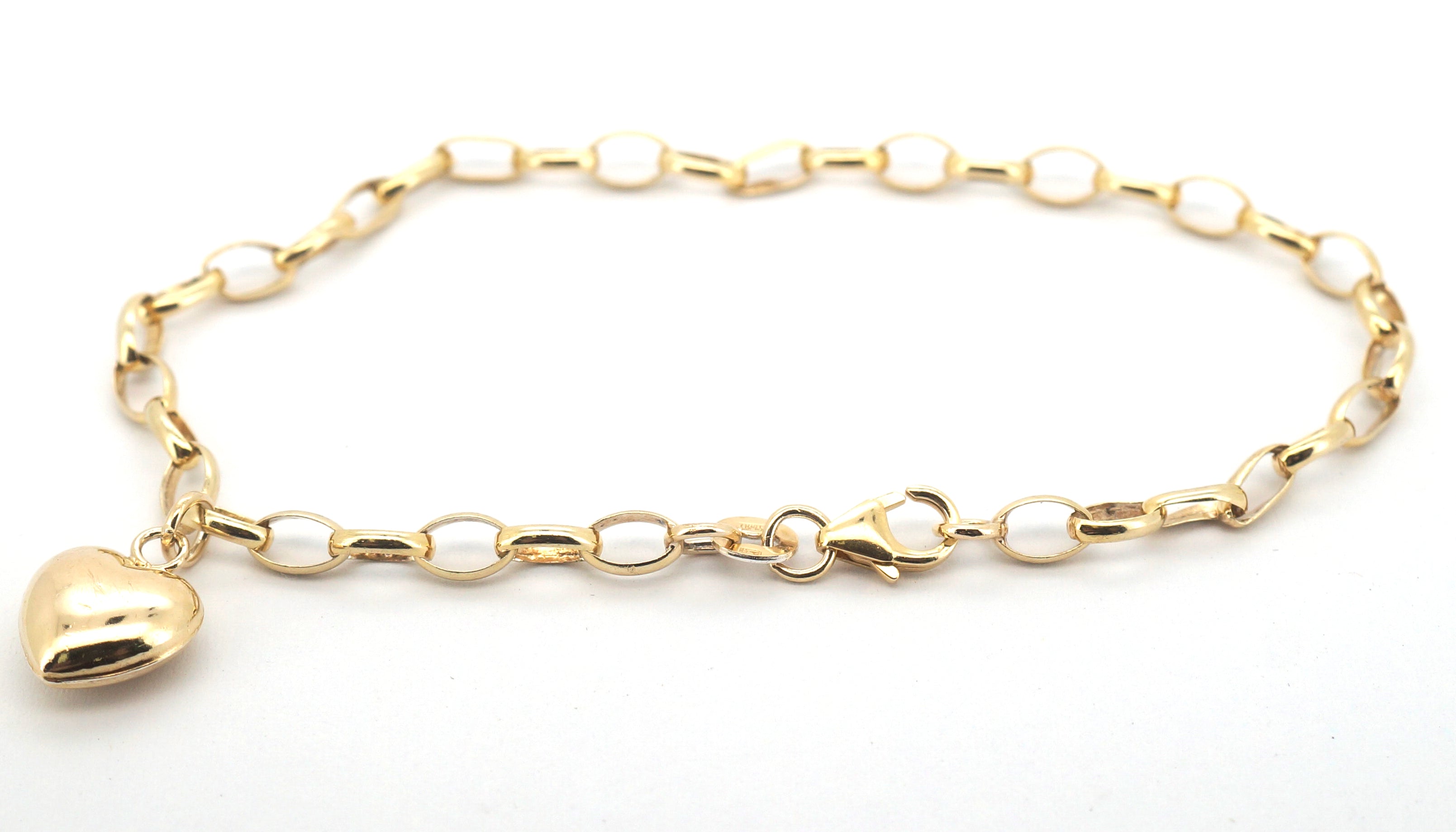 Ladies 9ct Yellow Gold Chain Link Bracelet (19cm) - 508841