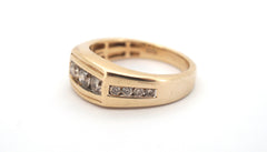 Mens 9ct Yellow Gold & Diamond Ring (Size U 1/2) - 508119