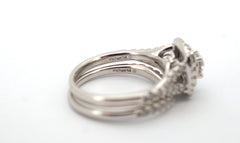 Ladies 14ct White Gold Diamond Engangement Ring Set (Size L 1/2) - 507852
