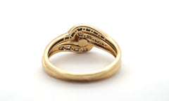 Ladies 9ct Yellow & White Gold Engagement Ring Set (Size T 1/2) - 507047