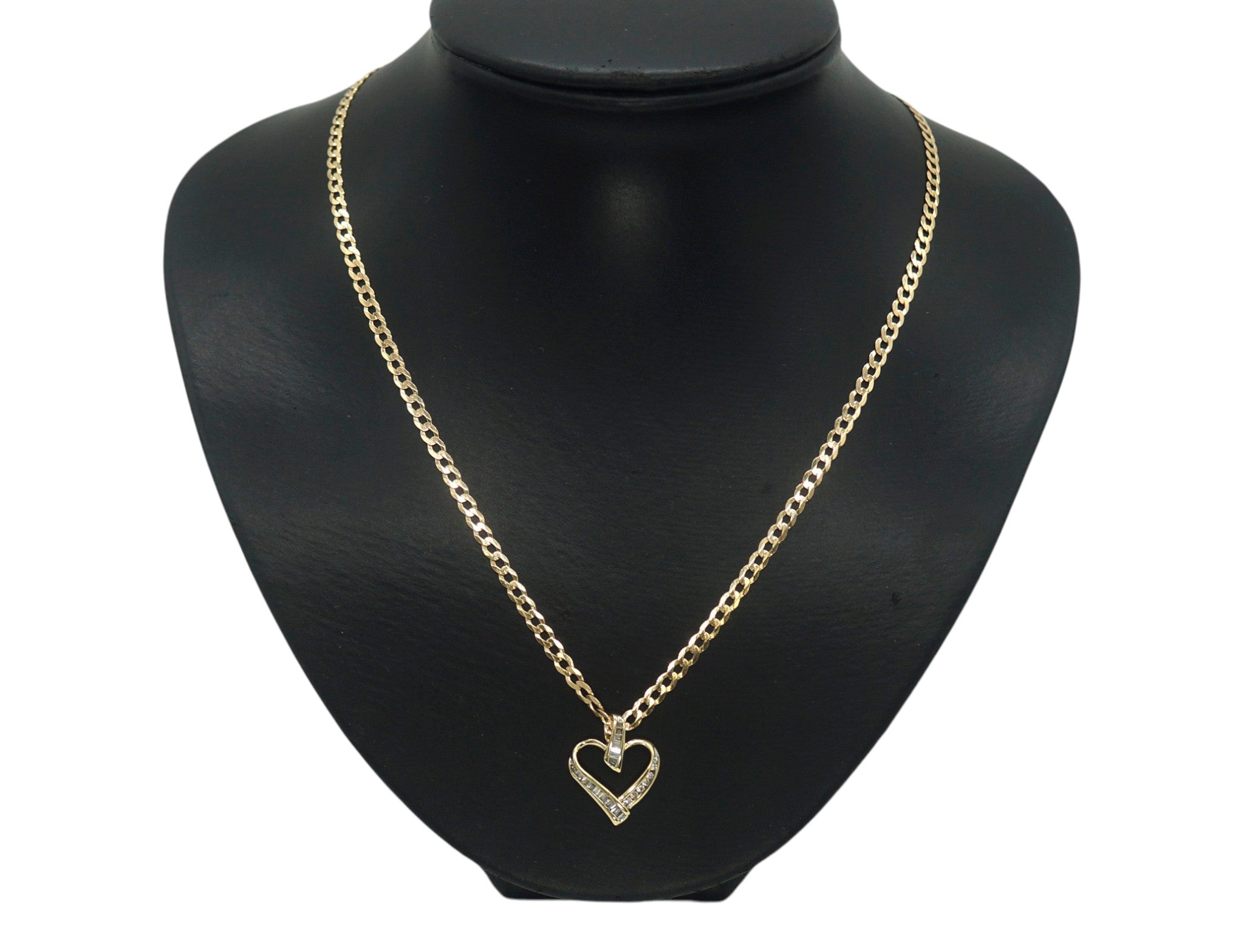 9ct Rose Gold Necklace with 9ct Heart Pendant (47cm) - 506212