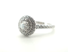 Ladies Stunning Michael Hill 14CT White Gold Diamond Engagement Ring (Size: I 1/2) - 500783