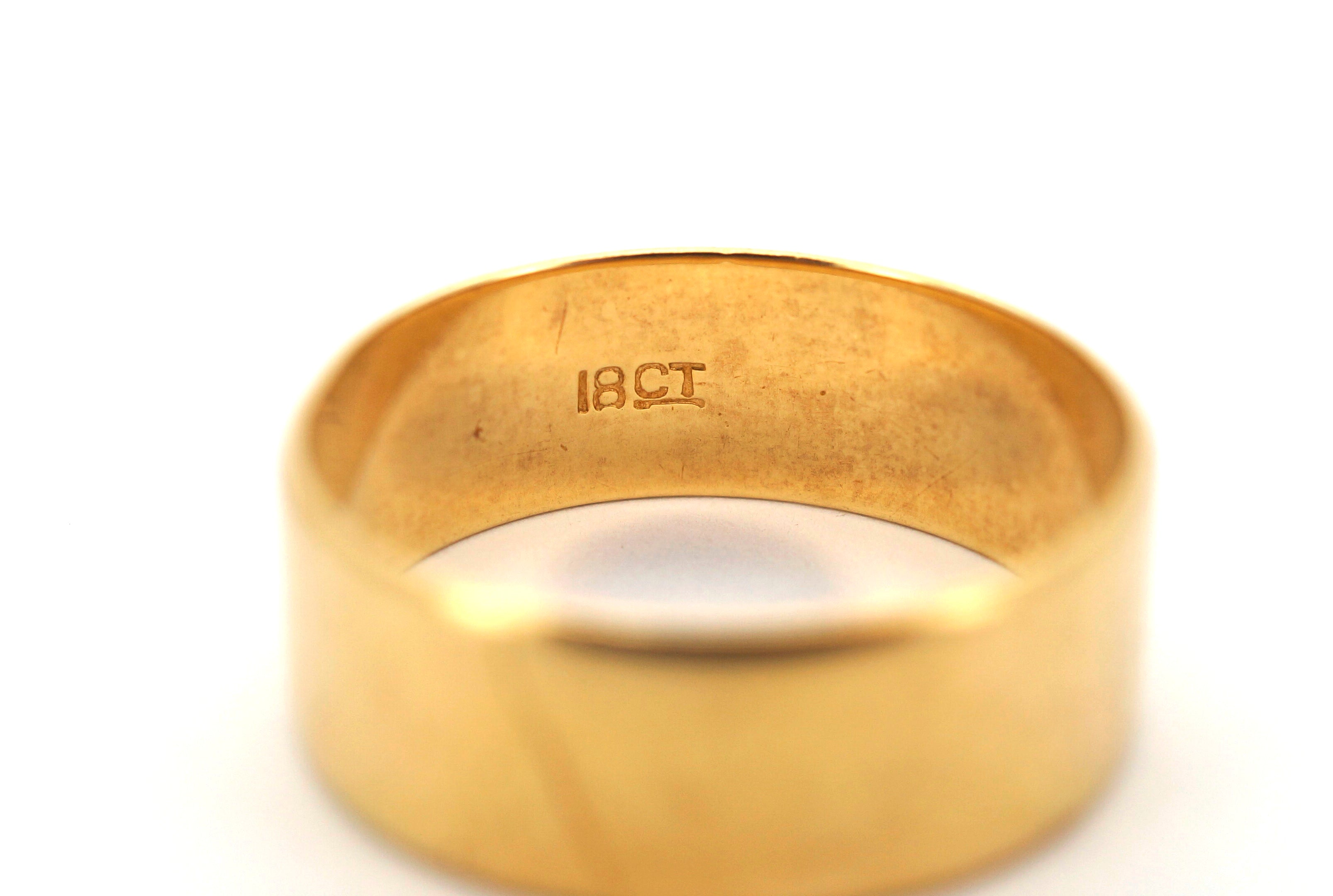 Unisex 18CT Yellow Gold Plain Ring 6.05g - 508265