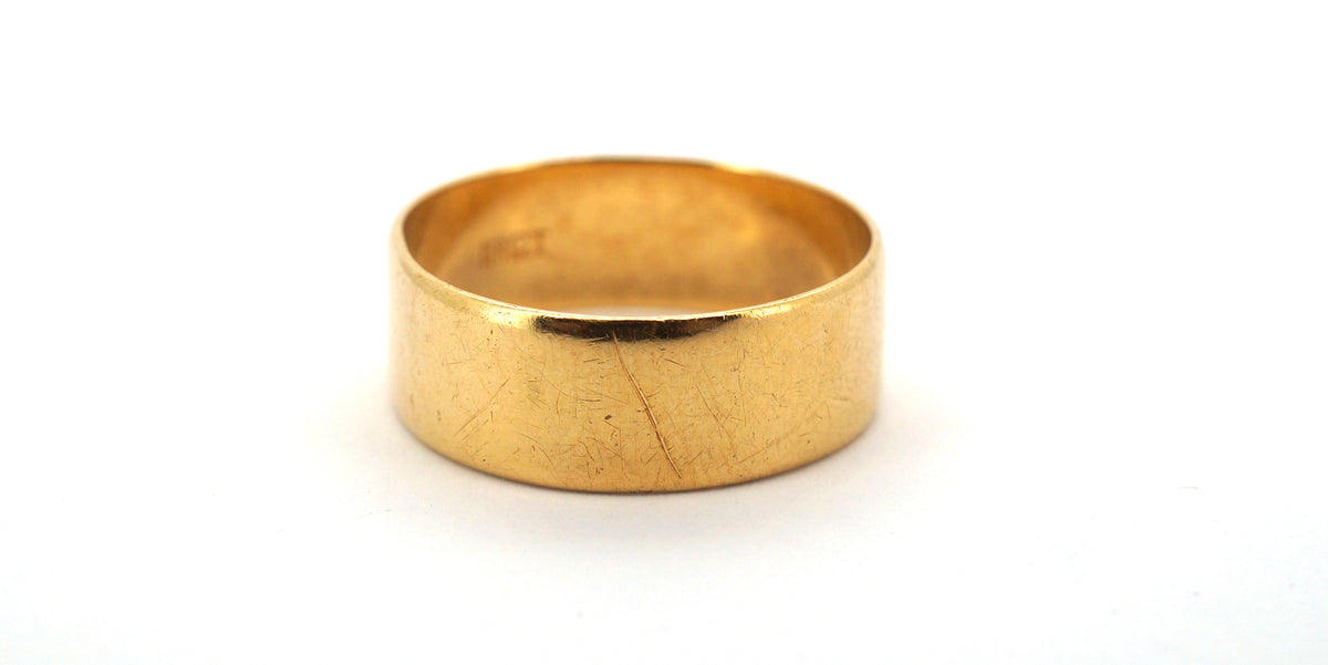 Unisex 18CT Yellow Gold Plain Ring 6.05g - 508265