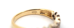 Ladies 9CT Yellow Gold 25 Diamond Set Ring 2.62g Size O w/ Valuation - 508123