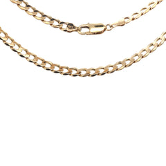 Unisex 9ct Yellow Gold Curb Link Necklace (66cm) - 506063