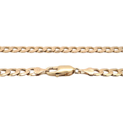 Unisex 9ct Yellow Gold Curb Link Necklace (66cm) - 506063