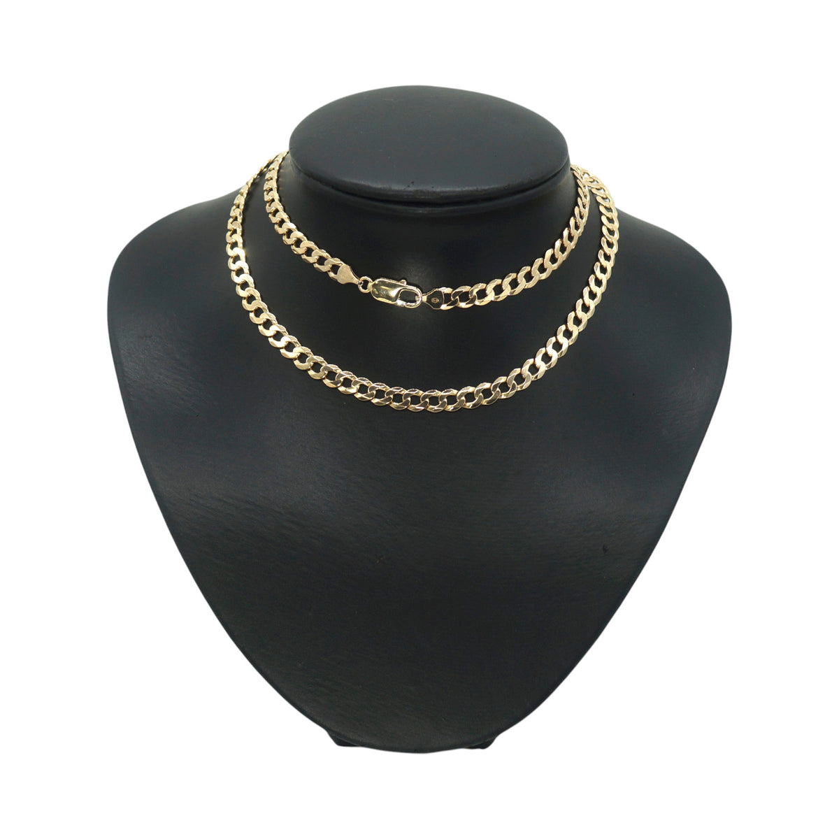 Unisex 9ct Yellow Gold Curb Link Necklace (66cm) - 506063