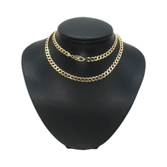 Unisex 9ct Yellow Gold Curb Link Necklace (66cm) - 506063