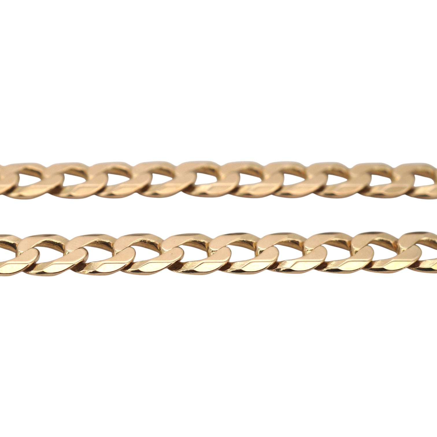 Unisex 9ct Yellow Gold Curb Link Necklace (66cm) - 506063