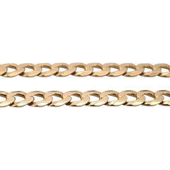 Unisex 9ct Yellow Gold Curb Link Necklace (66cm) - 506063