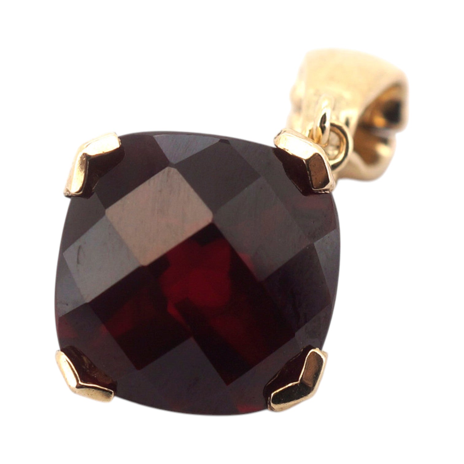 Ladies 9ct Yellow Gold Synthetic Ruby Pendant - 506414