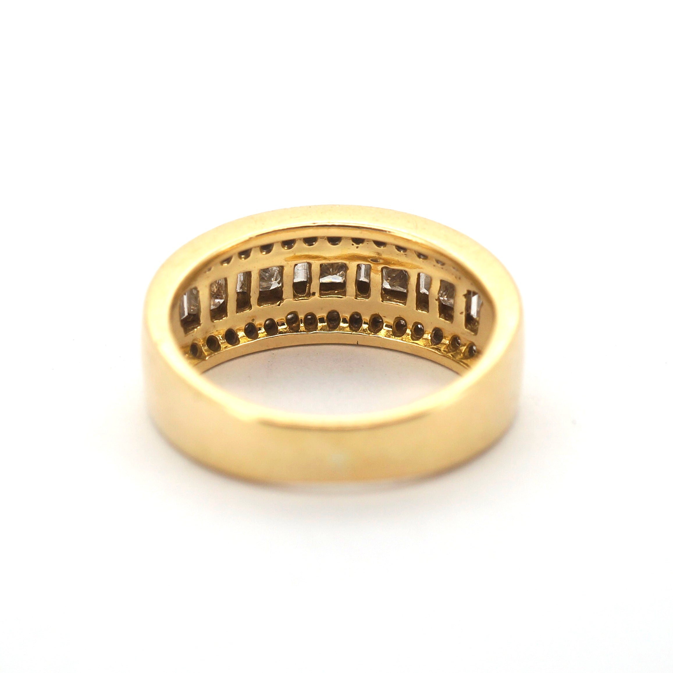 Unisex 18ct Yellow Gold 41 Diamond Ring (Size J 1/2) - 509674