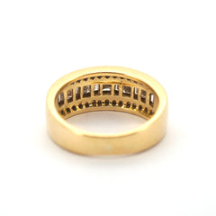 Unisex 18ct Yellow Gold 41 Diamond Ring (Size J 1/2) - 509674